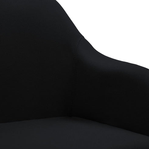 Swen Studio -  Swivel Dining Chairs 6 pcs Black Fabric (UK/IE/FI/NO only) (6x331504)